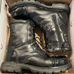 Thorogood Gen-Flex Side Zip Jump Boots Black Leather Tactical 8” Men’s 9.5